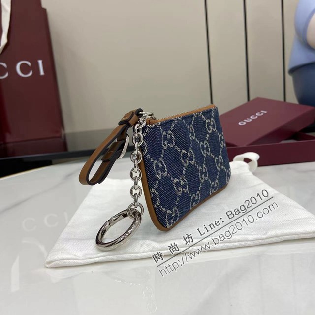 Gucci專櫃古馳最新款Emblem系列飾包帶卡片夾零錢包 jh2817型號：819113